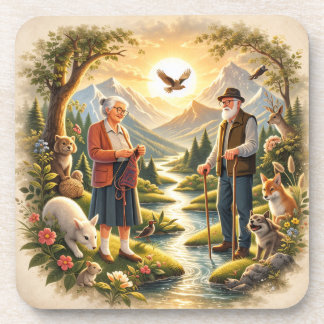 Inspirational Coaster  “Growing Old Is a Privilege Bier Onderzetter