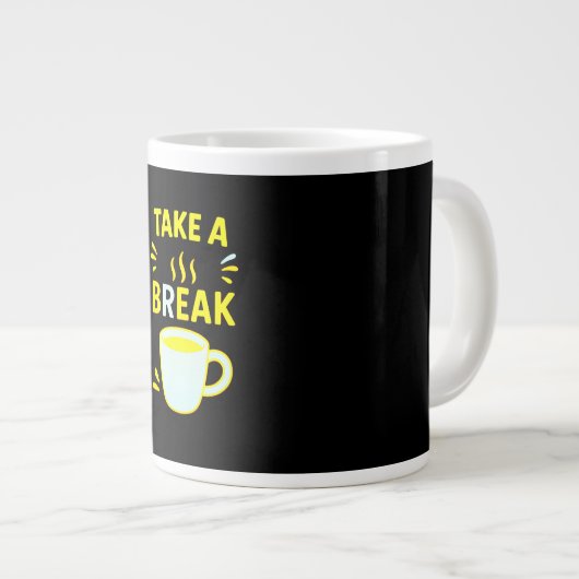 Inspirational Coffee Mug for Office Grote Koffiekop (Voorkant rechts)
