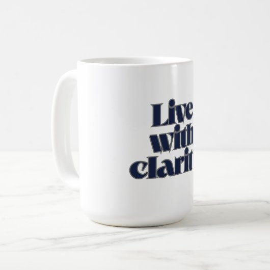 Inspirational Coffee Mug – Modern Minimalist Koffiemok (Voorkant links)