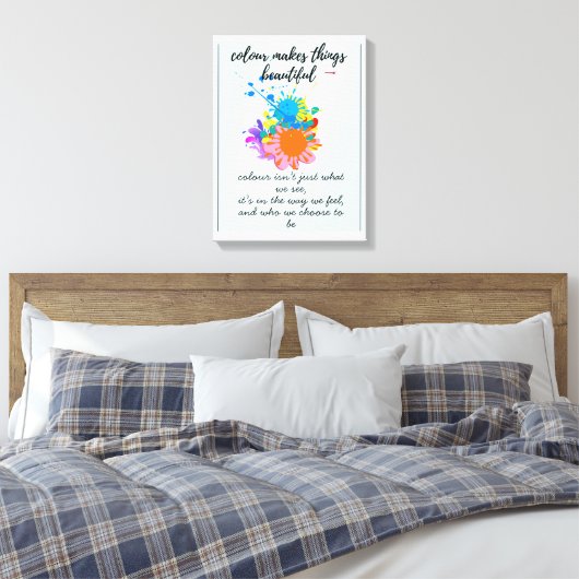 Inspirational colorful decor print (Insitu (Slaapkamer))