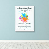 Inspirational colorful decor print  (Insitu (Houten vloer))
