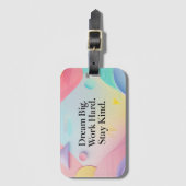 Inspirational Dream Big. Work Hard. Stay Ki Bagagelabel (Voorkant (verticaal))