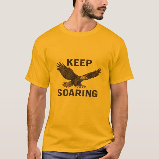 Inspirational Eagle T-Shirt Design – Keep Soaring (Voorkant)