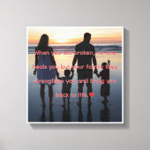 Inspirational Family Quote Canvas Afdruk (Voorkant)