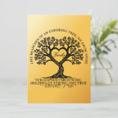 Inspirational family quotes on a tree with roots kaart (Staand voorkant)