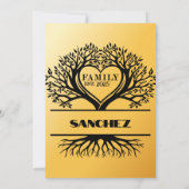 Inspirational family quotes on a tree with roots kaart (Achterkant)