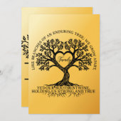Inspirational family quotes on a tree with roots kaart (Voorkant / Achterkant)