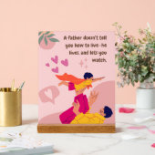 Inspirational Fathers Day Quote Acryl Bord (Huwelijk)