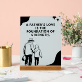 Inspirational Fathers Love Quote Acryl Bord (Huwelijk)