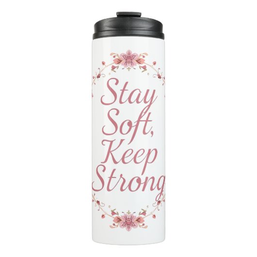 Inspirational Feminine Strength Quote Thermosbeker (Voorkant)