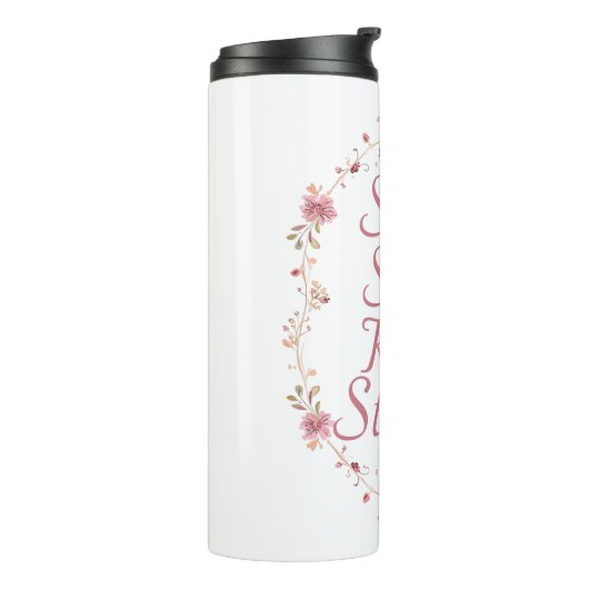 Inspirational Feminine Strength Quote Thermosbeker (Gedraaid links)