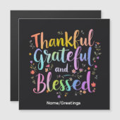 Inspirational Floral Gratitude Wreath Handcrafted  (Voorkant / Achterkant)