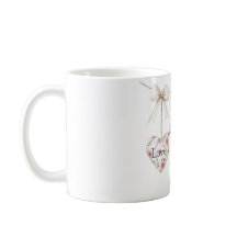 Inspirational Floral Love Hope Joy Heart Bow