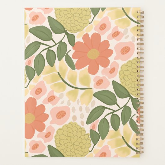 Inspirational Floral Photo Weekly Monthly Planner (Achterkant)