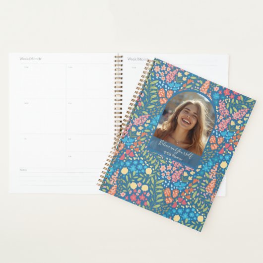 Inspirational Floral Photo Weekly Monthly Planner (Display)