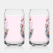 Inspirational Floral Quote with Butterflies Blikvorm Glas (Rechts)