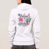 Inspirational Floral Quote Zip-Up Hoodie for women (Achterkant)