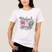 Inspirational Floral Women’s Tri-Blend T-Shirt (Voorkant)