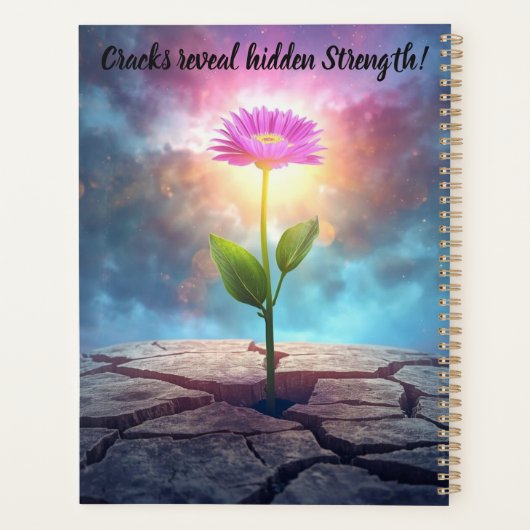 inspirational flower calendar notebook planner (Achterkant)