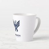 Inspirational "Freedom Within" Eagle Logo Latte Mok (Rechterhoek)