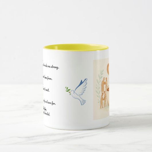 Inspirational God Quote Mug – Strength, Wisdom Mok (Midden)