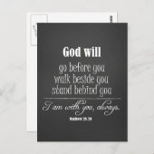 Inspirational God Will Quote with Bible Verse Briefkaart (Voorkant / Achterkant)
