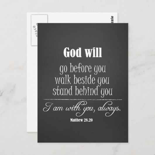 Inspirational God Will Quote with Bible Verse Briefkaart (Voorkant / Achterkant)
