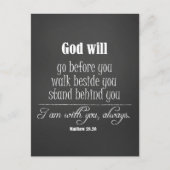 Inspirational God Will Quote with Bible Verse Briefkaart (Voorkant)