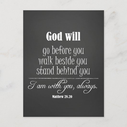 Inspirational God Will Quote with Bible Verse Briefkaart (Voorkant)