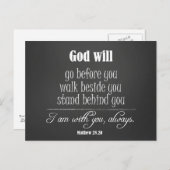 Inspirational God Will Quote with Bible Verse Briefkaart (Voorkant / Achterkant)
