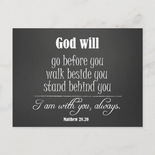 Inspirational God Will Quote with Bible Verse Briefkaart (Voorkant)