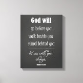 Inspirational God Will Quote with Bible Verse Canvas Afdruk (Voorkant)