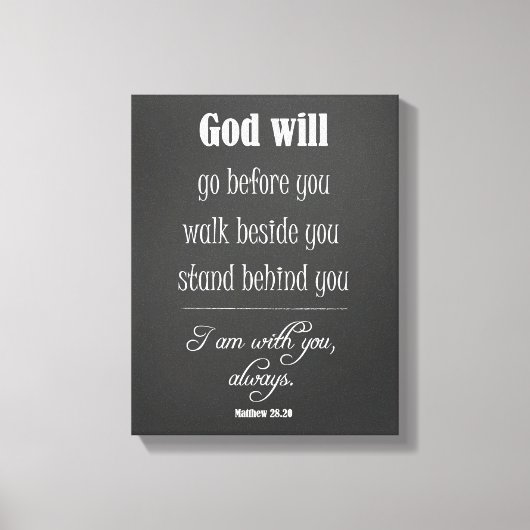 Inspirational God Will Quote with Bible Verse Canvas Afdruk (Voorkant)
