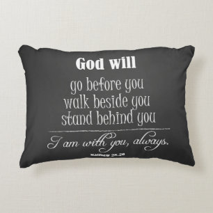 Inspirational God Will Quote with Bible Verse Decoratief Kussen