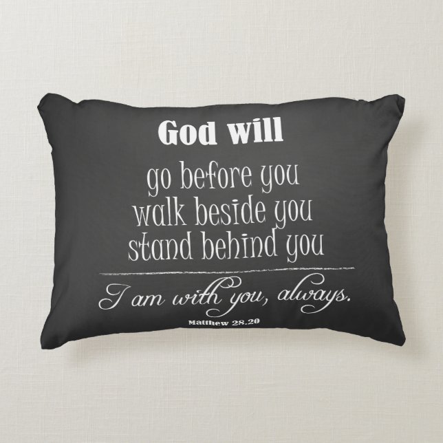 Inspirational God Will Quote with Bible Verse Decoratief Kussen (Voorkant)