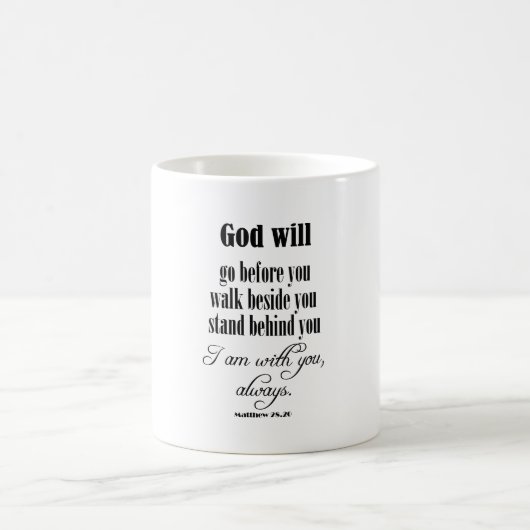 Inspirational God Will Quote with Bible Verse Koffiemok (Center)