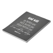 Inspirational God Will Quote with Bible Verse Notitieblok (Linkerzijde)