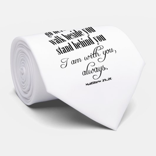 Inspirational God Will Quote with Bible Verse Stropdas (Opgerold)