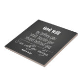 Inspirational God Will Quote with Bible Verse Tegeltje (Zijkant)