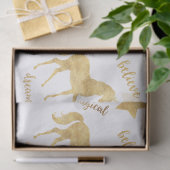 Inspirational Gold Unicorns Stars    Tissuepapier (Geschenk)