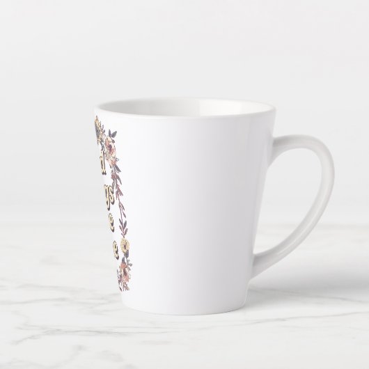 Inspirational "Good Things Take Time" Latte Mok (Rechts)