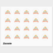 Inspirational Good Vibes and Happiness Ronde Sticker (Vel)