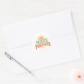 Inspirational Good Vibes and Happiness Ronde Sticker (Envelop)