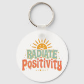 Inspirational Good Vibes and Happiness Sleutelhanger (Voorkant)