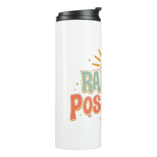 Inspirational Good Vibes and Happiness Thermosbeker (Gedraaid links)