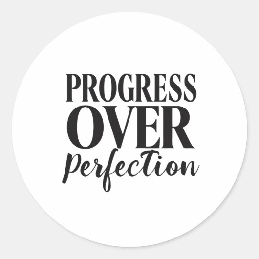 Inspirational Growth Mindset Typography Ronde Sticker (Voorkant)