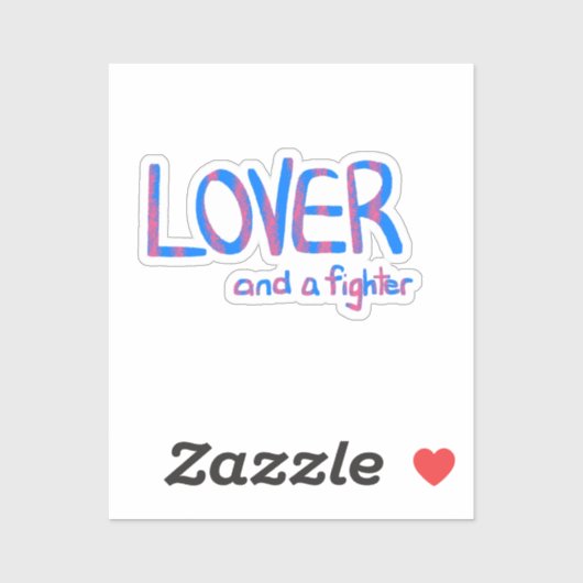 Inspirational Hand Drawn Blue and Pink Quote Sticker (Vel)