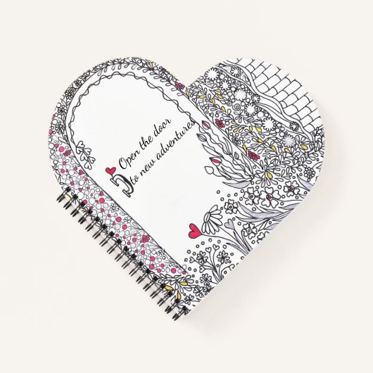 Inspirational Heart Shaped Spiral Notebook Notitieboek (Voorkant)