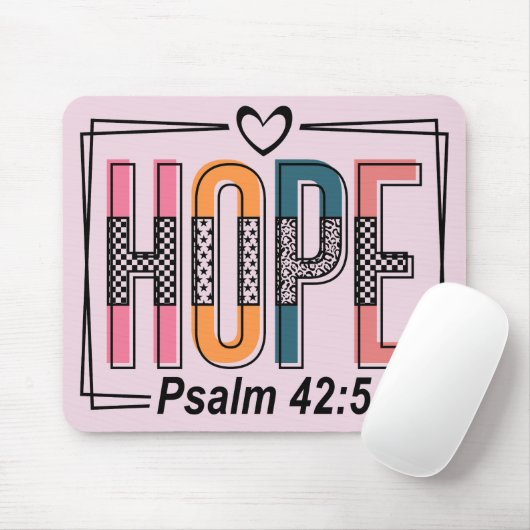 Inspirational Hope Bible Verse Muismat (Met muis)