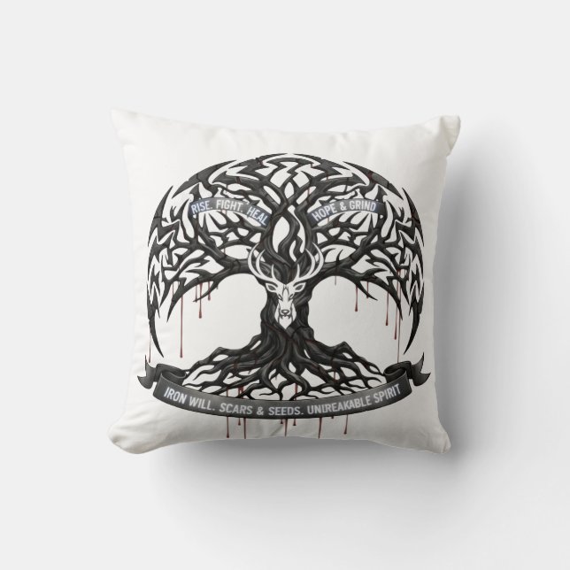 Inspirational Hope & Strength Throw Pillow Kussen (Voorkant)